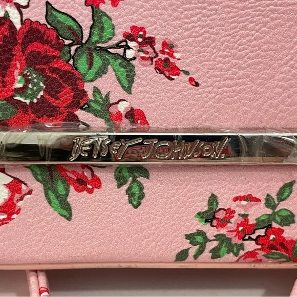 Betsey Johnson Pink Floral Crossbody Bag - Picture 2 of 4